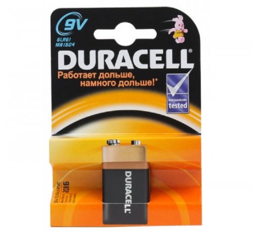 Элемент питания Duracell 6LR61 BL1 крона (батарейка) картинка 